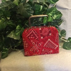 Red bandanna cloth purse